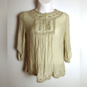 Indigo Soul Sage Tunic Top with Stylish Design Women's Size M